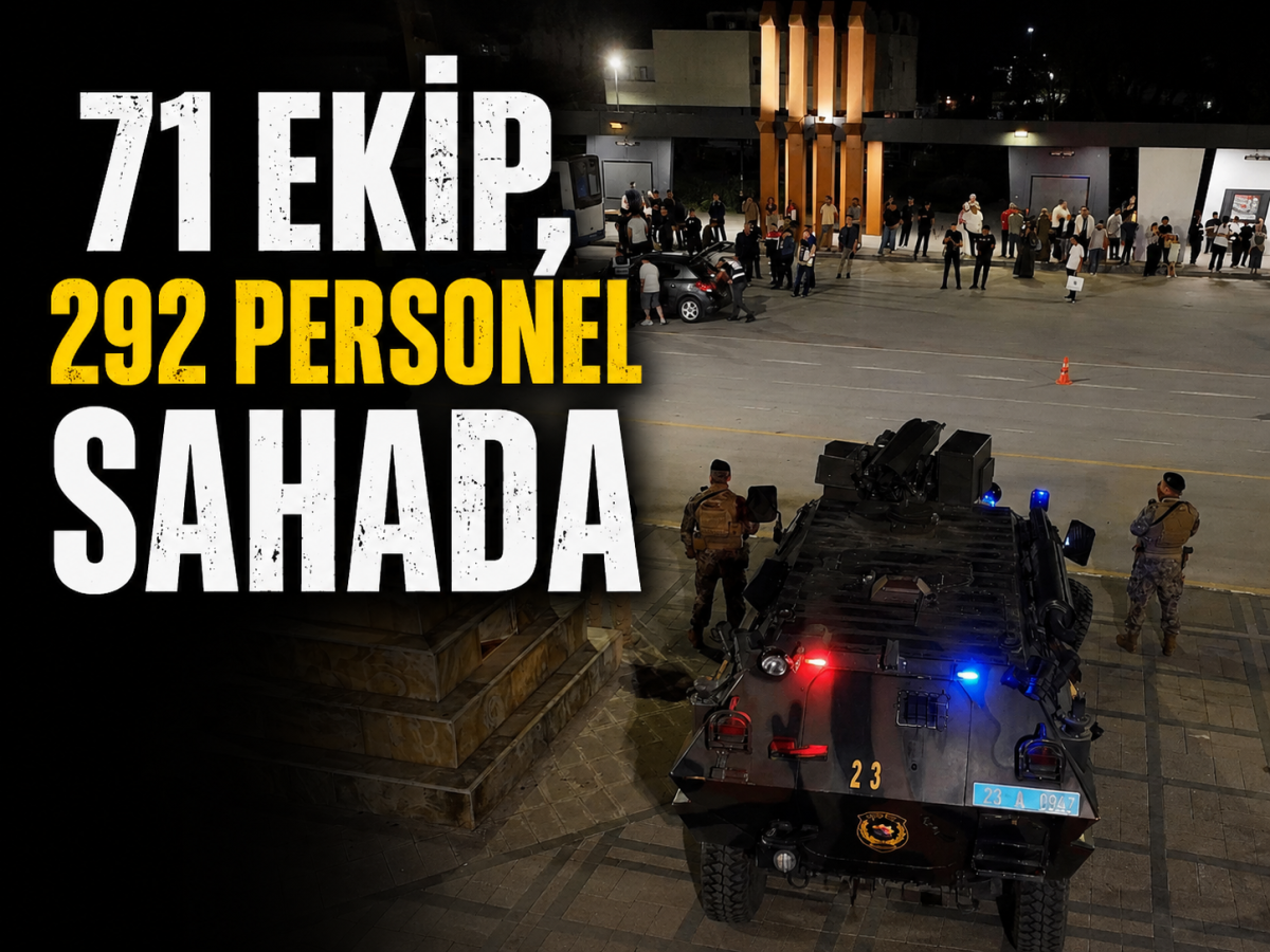 Elazığ'da Dev Huzur Operasyonu: 292 Personel Kent Genelinde Denetim Yaptı