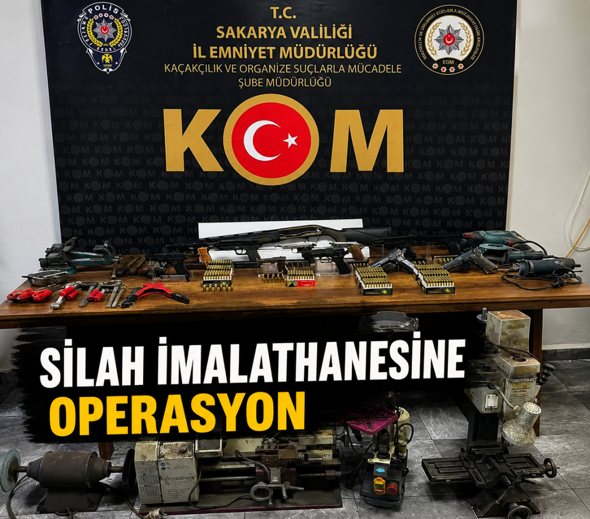 Sakarya ve Kocaeli’de Silah İmalathanesi Operasyonu: 4 Tutuklama