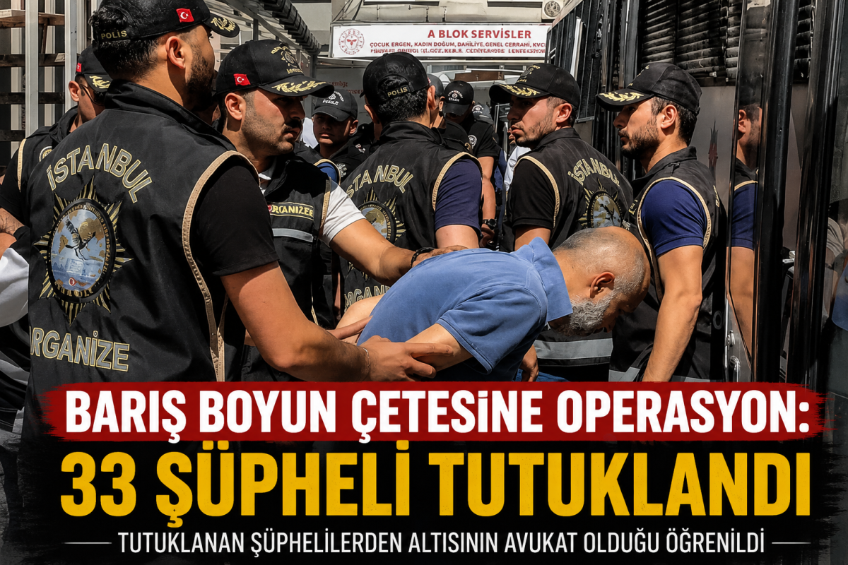 Barış Boyun Suç Örgütüne Dev Operasyon: 33 Şüpheli Tutuklandı