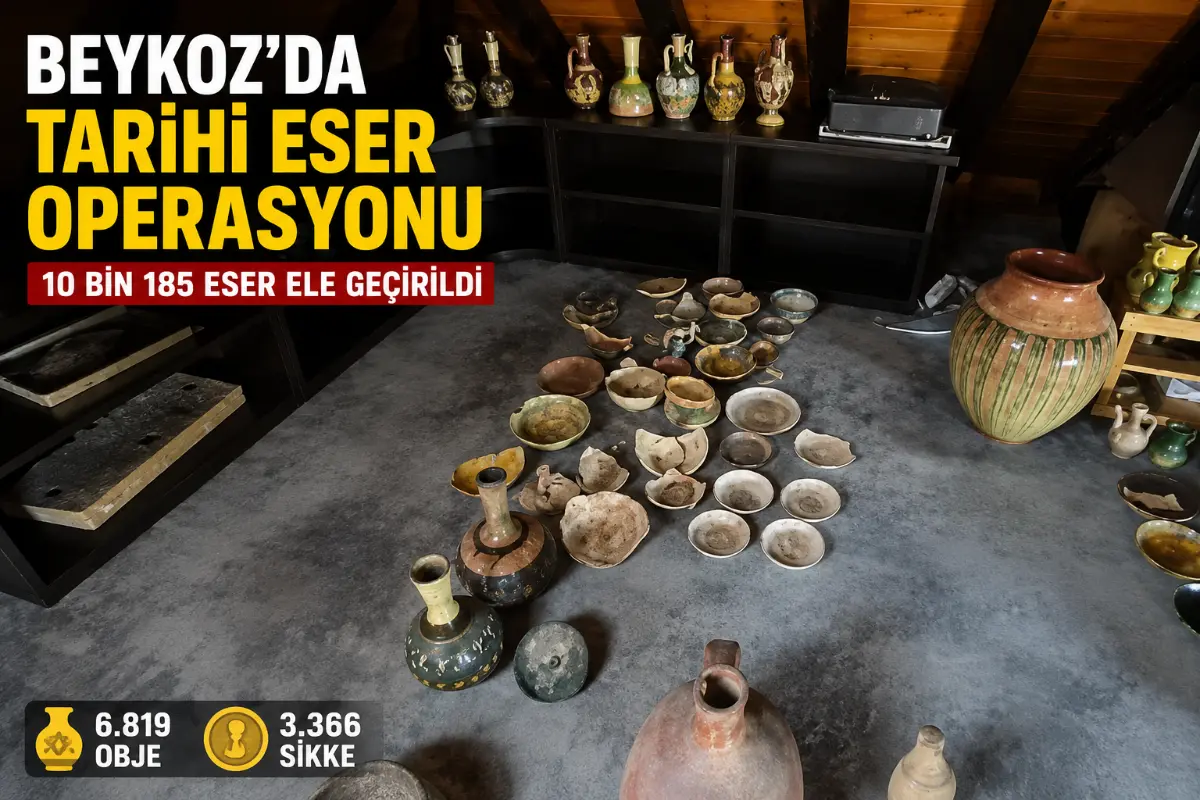 Beykoz’da Tarihi Eser Kaçakçılığı Operasyonu: 10 Bini Aşkın Eser Ele Geçirildi