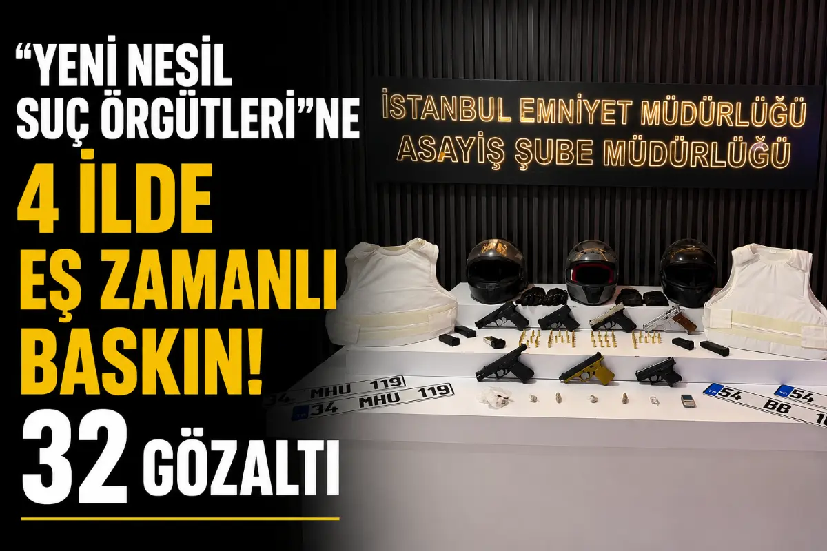 “Yeni Nesil Suç Örgütleri”ne 4 İlde Operasyon: 32 Şüpheli Gözaltına Alındı